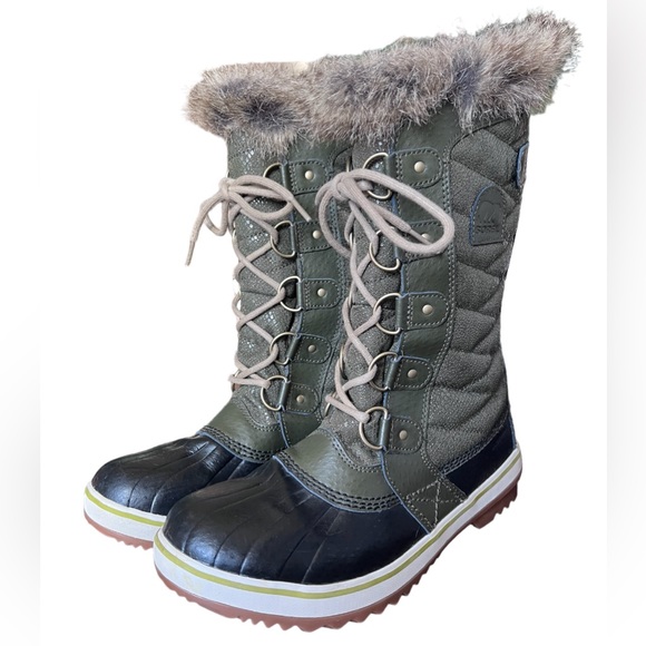 SOREL Women's TOFINO II Waterproof Snow Boots Peatmoss/Black NL2333-213 SIZE 8 - Picture 9 of 14